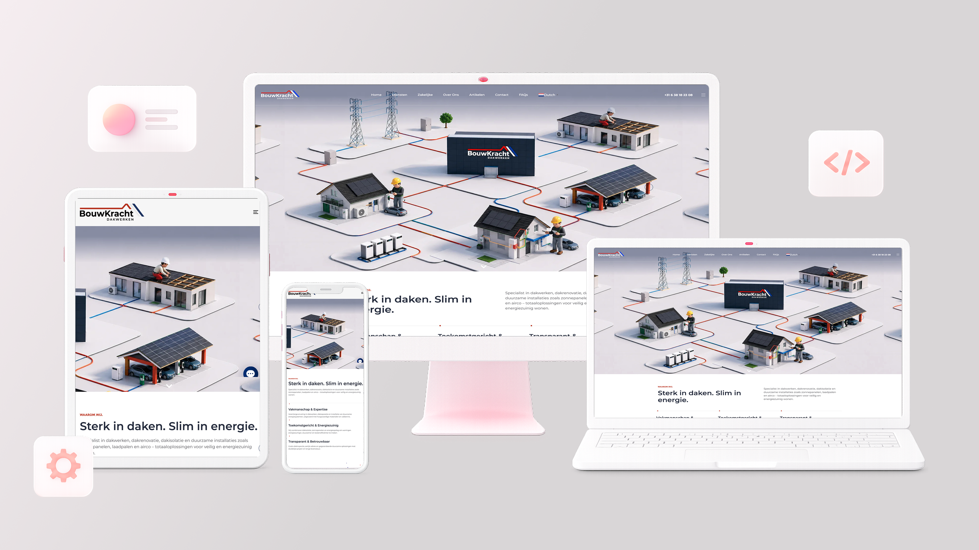 BouwKracht Dakwerken website design by the Sphere Studio